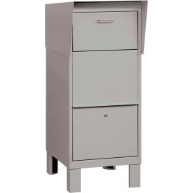 Salsbury Industries 4975GRY Courier And Collection Box 4975GRY - Gray, Private Access image.