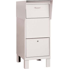 Salsbury Industries 4975WHT Courier And Collection Box 4975WHT - White, Private Access image.