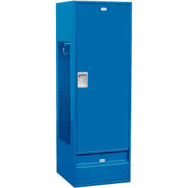 Salsbury Industries 71024BL-A Salsbury Solid Door Steel Gear Locker, 24"W x 24"D x 72"H, Blue, Assembled image.