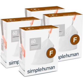 Simplehuman CW0256 simplehuman® Code F Custom Fit Trash Bag Liners - 6.5 Gallon, 60 Bags/Pack - CW0256 image.