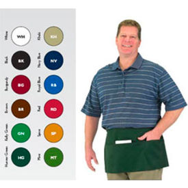 JOHN RITZENHALER CO 605WAFH-GN Front Of The House Waist Apron, 12" X 24", Blended Twill Fabric, 3 Compartment Pocket, Kelly Green image.