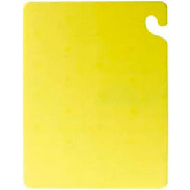 San Jamar CB121812YL Kolorcut®Cutting Board / 12X18X1/2 / Yellow image.