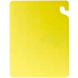 San Jamar CB182412YL Kolorcut®Cutting Board / 18X24X1/2 / Yellow image.