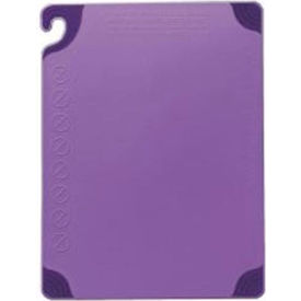 San Jamar CBG121812PR Saf T Grip™ Cutting Board, 12x18x1/2, Purple image.