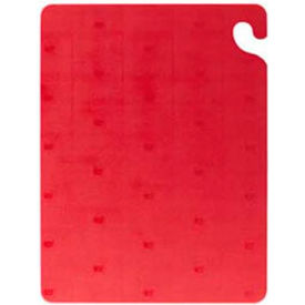 San Jamar CBG6938RD Saf T Grip™ Cutting Board, 6X9X3/8, Red image.