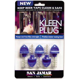San Jamar KLP200 Kleen Plug™ Use To Keep Beer Taps Clean Overnight, 4.25 Cu. Ft. Capacity, Blue image.