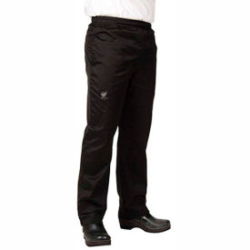 JOHN RITZENHALER CO P020BK-S Basic ChefS Pants, Small, Black image.