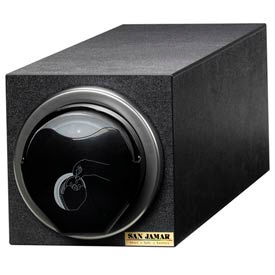San Jamar L2910BK EZ-Fit® Lid Dispenser Box System, 7-3/4 H x 7-3/4 W x 25 D, Blk Trim Rings image.