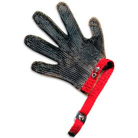 San Jamar MGA515M 5 Finger, Stainless Mesh Cut Resistant Glove, Medium image.
