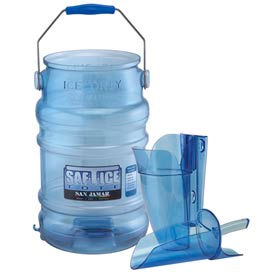 San Jamar SI8500 Saf-T-Ice® Value Pack, 64 oz. Scoop & Tote image.