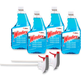 Windex® Original Glass Cleaner Fresh Scent 32 oz Spray Bottle 4/Carton
