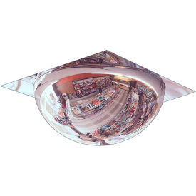 Se-Kure Domes & Mirrors ONV-22-TB2 Se-Kure™ T-Bar Full Dome Acrylic Mirror, Indoor, 22" Dia. W/2x2 Panel,360° Viewing Angle image.