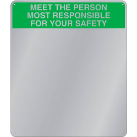 Se-Kure Domes & Mirrors SM301 Se-Kure™ Acrylic Safety Message Mirror, Indoor, 29"x16", "Meet The Person" image.