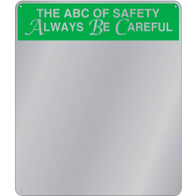 Se-Kure Domes & Mirrors SM304 Se-Kure™ Acrylic Safety Message Mirror, Indoor, 29"x16", "The ABC Of Safety" image.