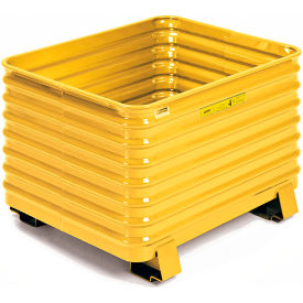 Steel King® Stackable Steel Container 34"L x 42"W x 29"H 4000 lb. Capacity Yellow 