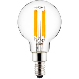 Sunshine Lighting 41547-SU Sunlite® LED G16.5 Bulb, 120V, 5W, 500 Lumens, Candelabra Screw Base, Warm White, Pack of 6 image.