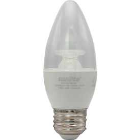 Sunshine Lighting 41614-SU Sunlite® LED B11 Bulb, 120V, 7W, 500 Lumens, Medium Screw Base, 2700K, 94 CRI, White, Pack of 6 image.