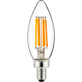 Sunshine Lighting 80661-SU Sunlite® LED Filament B11 Bulb, 120V, 5W, 600 Lumens, Candelabra Screw Base, 2700K, Warm White image.