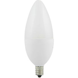 Sunshine Lighting 80787-SU Sunlite® LED B11 Bulb, Frosted Torpedo Tip, 120V, 7W, Candelabra Screw Base, 4000K, Cool White image.
