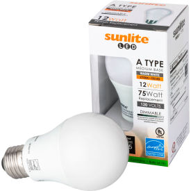 Sunshine Lighting 80854-SU Sunlite LED Light Bulb Non-Dimmable, 11 Watt, 1100 Lumens, Medium Base, Super White, 3-Pack image.