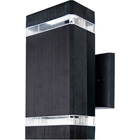 Sunshine Lighting 81295-SU Sunlite® LED Rectangle Wall Sconce Fixture, 6W, 850 Lumens, 80 CRI, 9-3/16" Size, Black image.