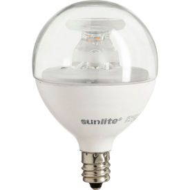 Sunshine Lighting 82040-SU Sunlite® G16.5 LED Light Bulb, Candelabra Base, 5W, 350 Lumens, 3000K, Clear, Pack of 6 image.