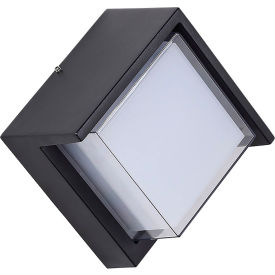 Sunshine Lighting 85113-SU Sunlite® LED Square Wall Sconce Light Fixture w/ Canopy, 12W, 850 Lumens, 90 CRI, Black image.