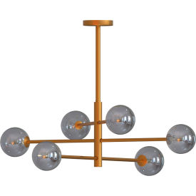 Ambiate Stango Chandelier Light Fixture 6 G9 Base Sockets 15W 120V Gold