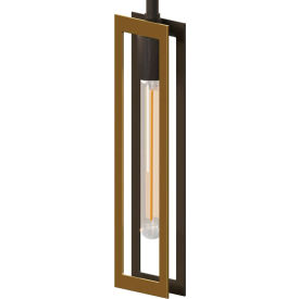 Ambiate Rettan Pendant Light Fixture E26 Base 40W Black/Gold