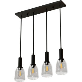 Ambiate Talia Quad Cluster Pendant Light Fixture E26 Base 40W Black