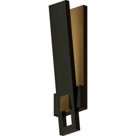 Ambiate Strisci Modern LED Wall Sconce Vanity Light Fixture 12W 250 Lumens 4-13/16""L Bronze/Blk