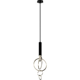 Ambiate Trapezio Modern Pendant Light Fixture E26 Base 40W Black/Brushed Nickel