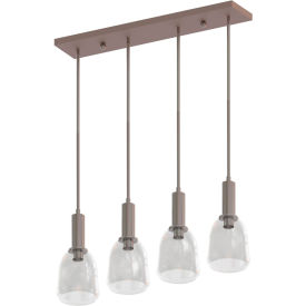 Ambiate Elia Linear Pendant Light Fixture E26 Base 40W Brushed Nickel