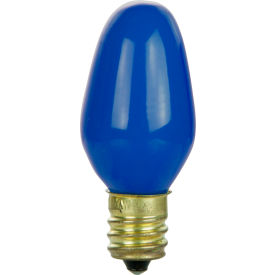 Sunlite® Incandescent Bulb with E12 Candelabra Base 7W 120V Blue Pack of 12