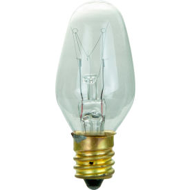 Sunlite® Incandescent Bulb with E12 Candelabra Base 7W 120V Clear Pack of 12
