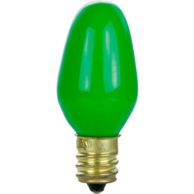 Sunlite® Incandescent Bulb with E12 Candelabra Base 7W 120V Green Pack of 12