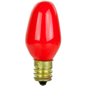 Sunlite® Incandescent Bulb with E12 Candelabra Base 7W 120V Red Pack of 12