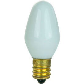 Sunlite® Incandescent Bulb with E12 Candelabra Base 7W 120V White Pack of 12