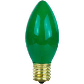 Sunlite® Incandescent Bulb with E17 Intermediate Base 7W 120V Green Pack of 25