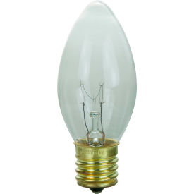 Sunlite® Incandescent Bulb with E17 Intermediate Base 7W 120V Clear Pack of 25
