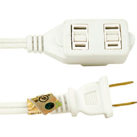 Sunlite® Household Extension Cord 16/3 Gauge 13A 125V 6L White