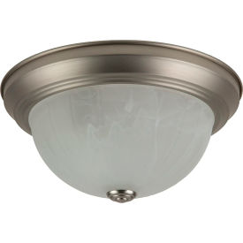 Sunlite® Round Flush Mount Ceiling Light Fixture 60W 11-1/4"" Dia. Brushed Nickel