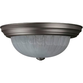 Sunlite® Round Flush Mount Ceiling Light Fixture 60W 13-1/4"" Dia. Brushed Nickel