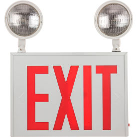 Sunlite® Combination LED Exit Sign Wall Mount 200 Lumens 120-277V White