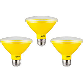 Sunlite® LED PAR30 Short Neck Colored Recessed Light Bulb E26 Base 8W Yellow Pack of 3