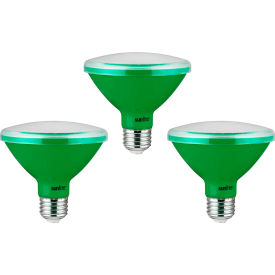 Sunlite® LED PAR30 Short Neck Colored Recessed Light Bulb E26 Base 8W Green Pack of 3