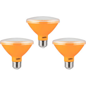 Sunlite® LED PAR30 Short Neck Colored Recessed Light Bulb E26 Base 8W Amber Pack of 3