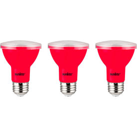 Sunlite® LED PAR20 Colored Recessed Light Bulb E26 Base 3W Red Pack of 3