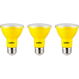 Sunlite® LED PAR20 Colored Recessed Light Bulb E26 Base 3W Yellow Pack of 3