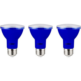 Sunlite® LED PAR20 Colored Recessed Light Bulb E26 Base 3W Blue Pack of 3